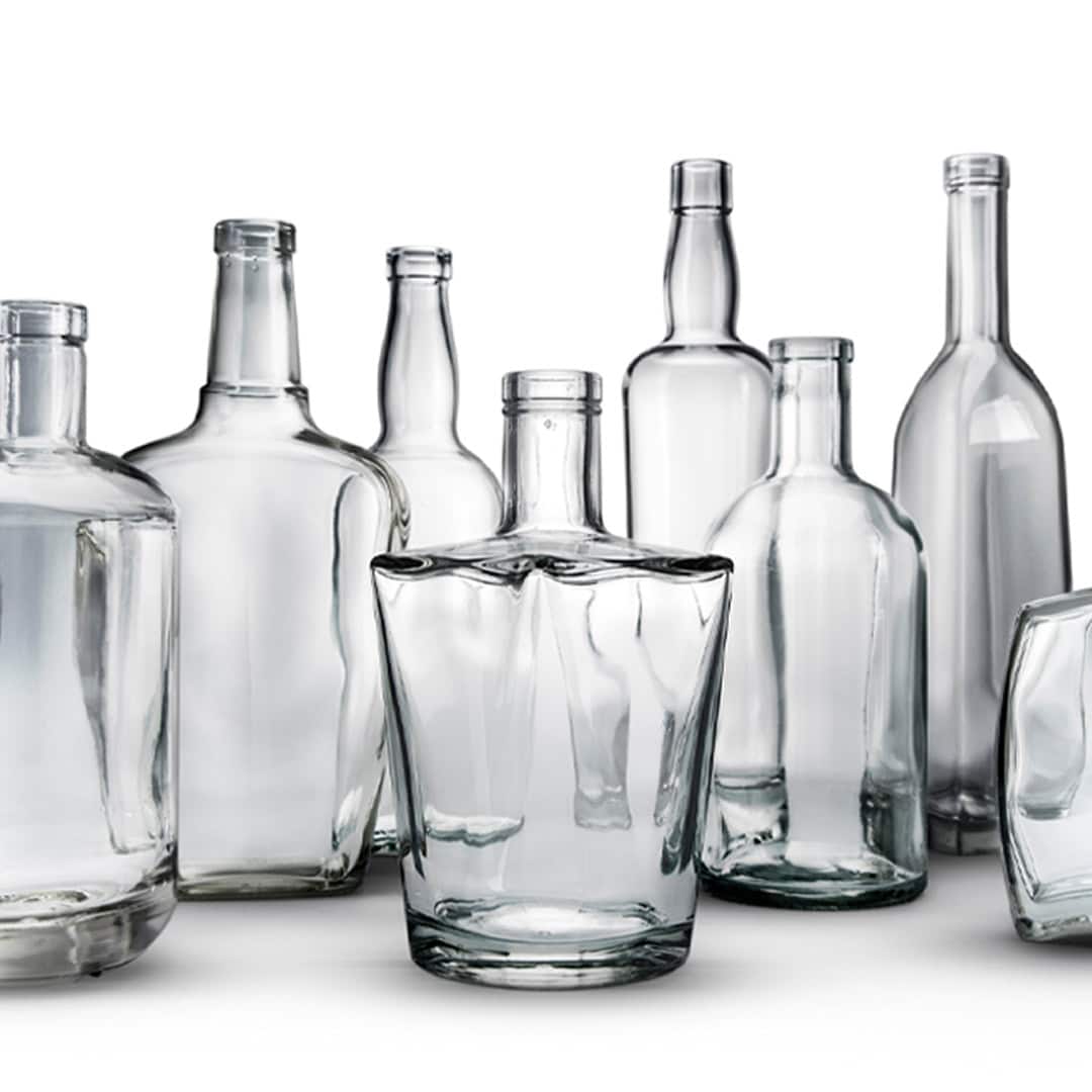 botellas de vidrio