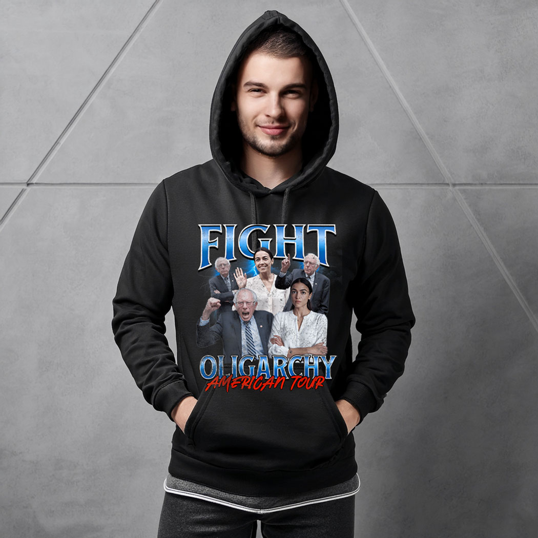Bernie And AOC Fight Oligarchy Hoodie Shirt