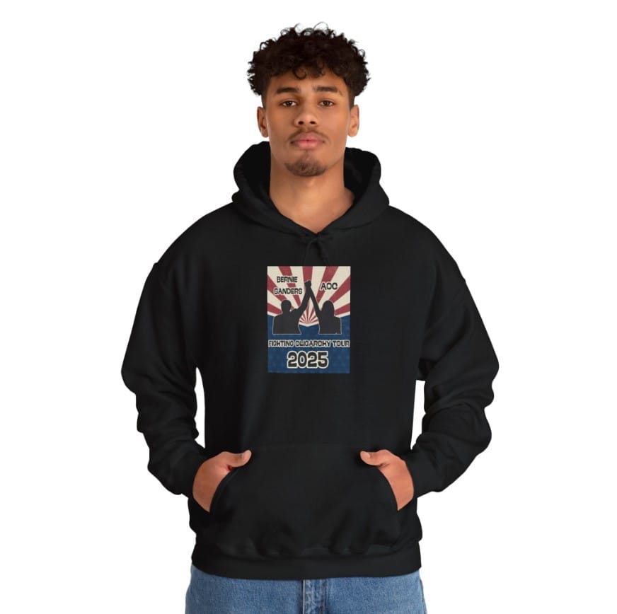 Bernie Sanders AOC Fighting Oligarchy Tour Activist Hoodie Shirt