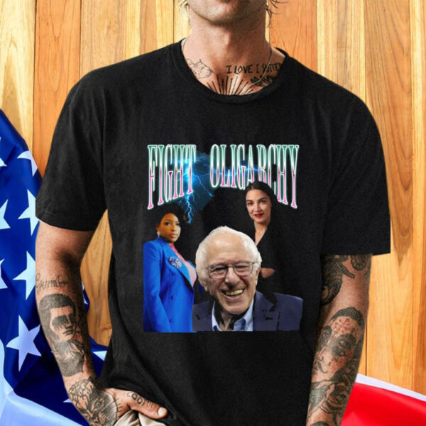 Bernie Sanders AOC Jasmine Crockett Fight the Oligarchy Shirt