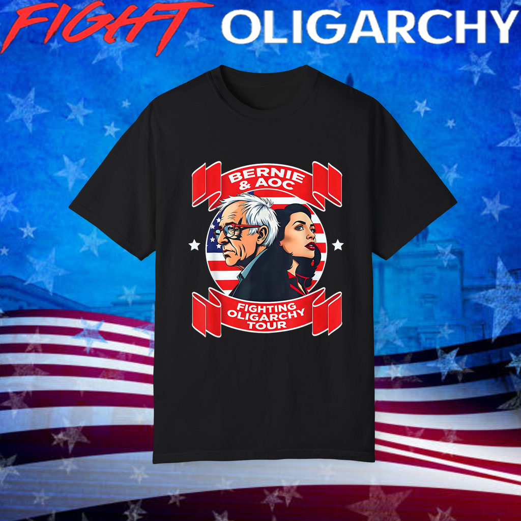 Bernie & AOC Fighting Oligarchy Tour Shirt