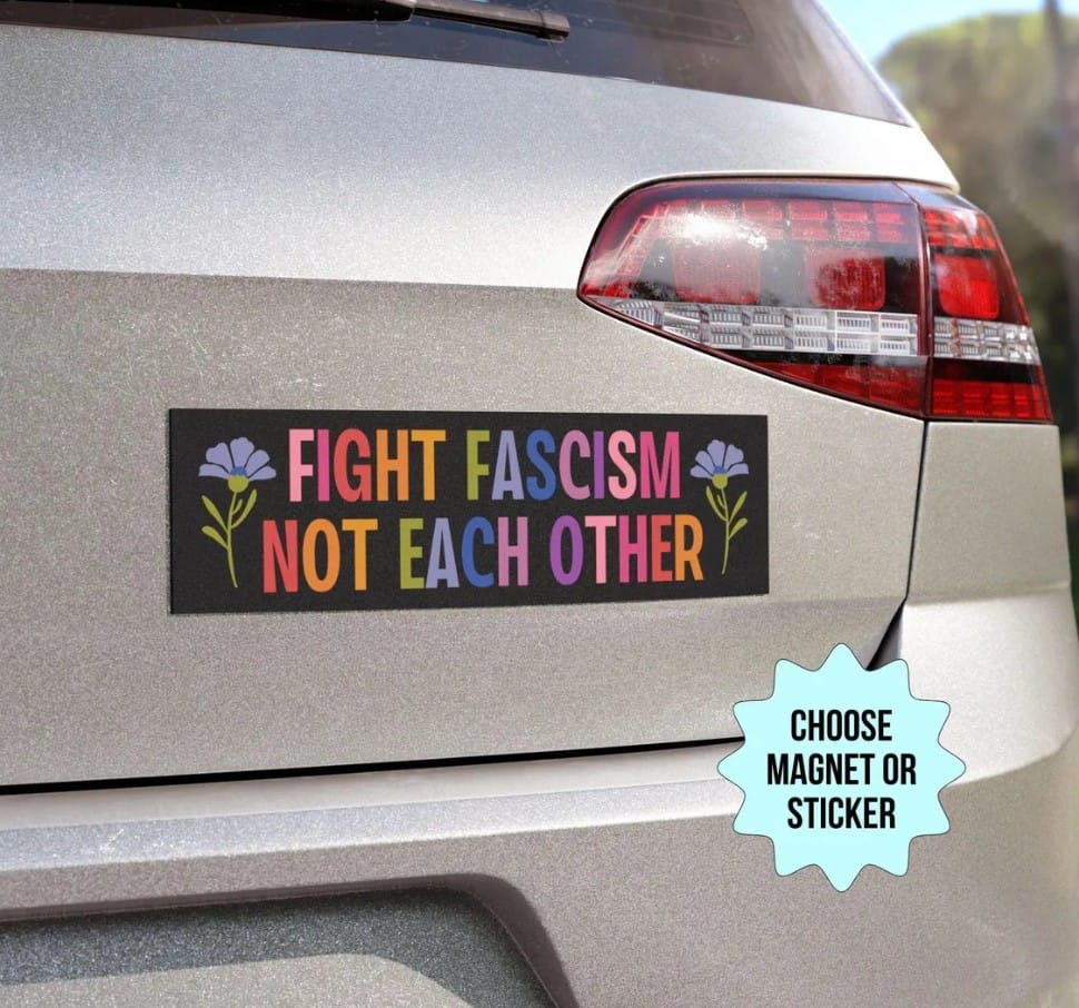 Fight Fascism Not Each Other Car Magnet