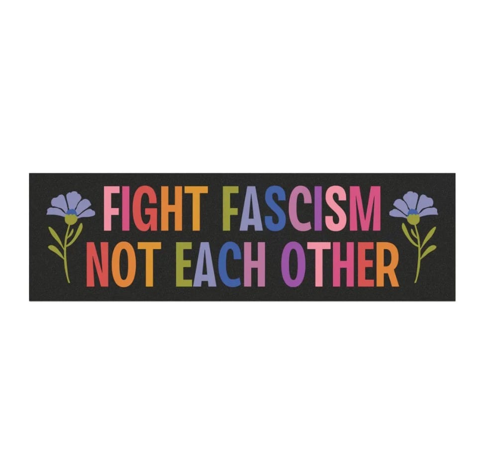 Fight Fascism Not Each Other Car Magnet