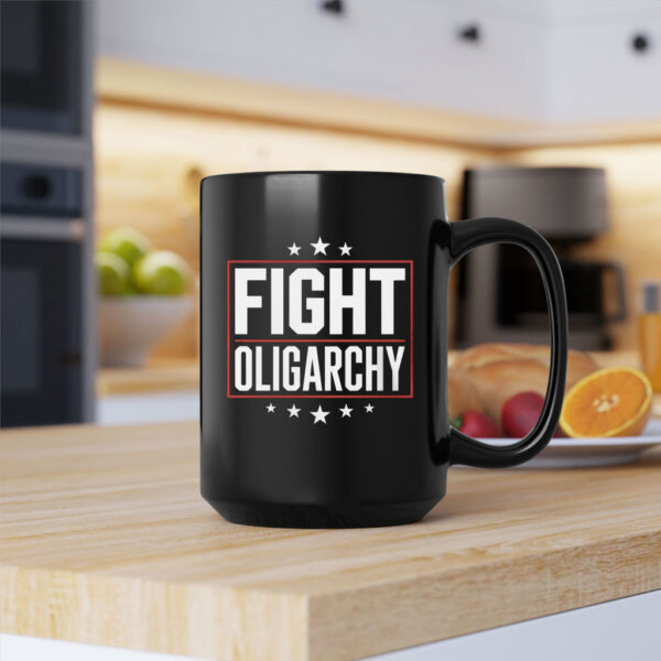 Fight Oligarchy 2025 Bernie Sanders AOC Fighting Mug