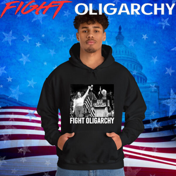 Fight Oligarchy Bernie Sanders And AOC Freedom US Anti Trump Shirt