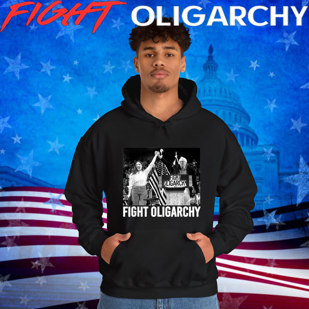 Fight Oligarchy Bernie Sanders And AOC Freedom US Anti Trump Shirt