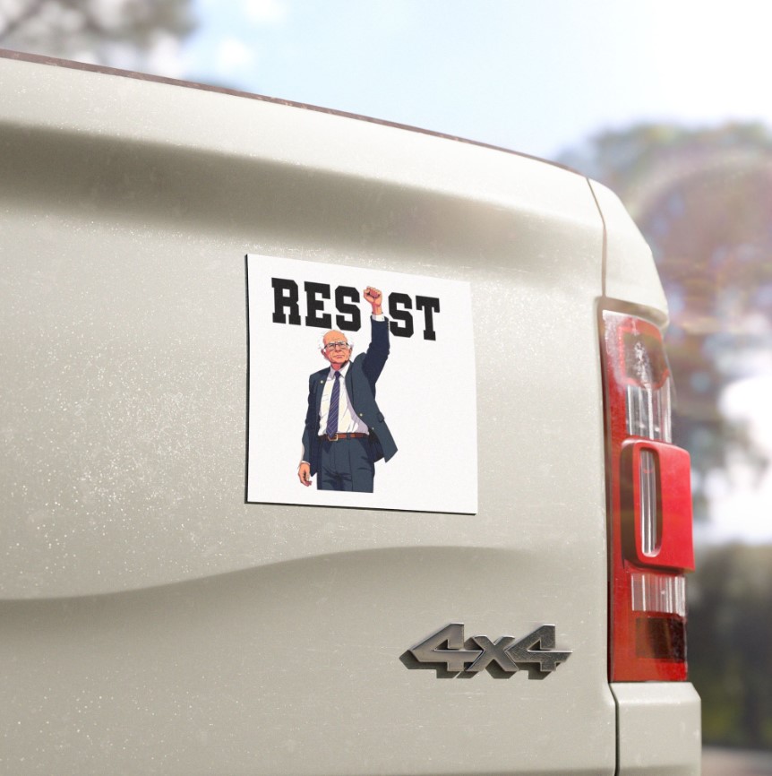 Resist Bernie Sanders Sticker-Car Magnet