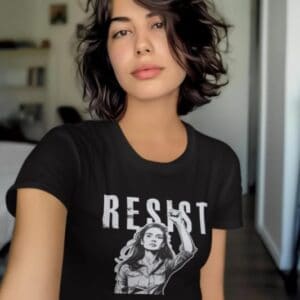 Alexandria Ocasio Cortez Resist Unisex Garment-Dyed T-shirt