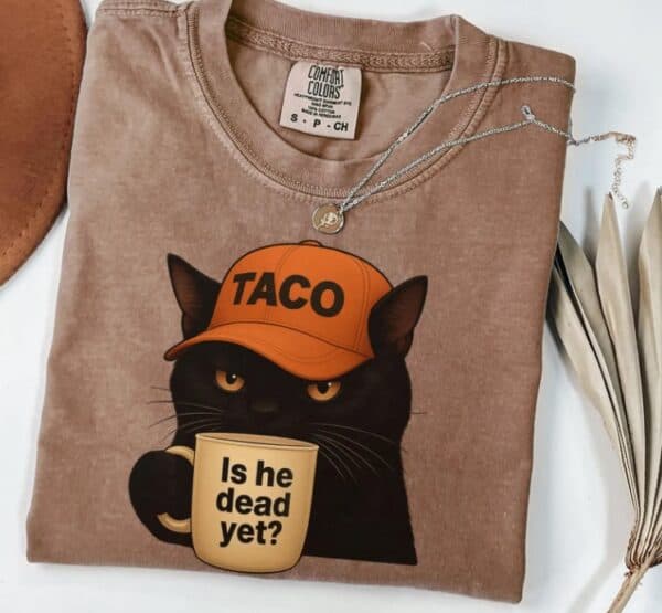 Is He Dead Yet Black Cat Shirt