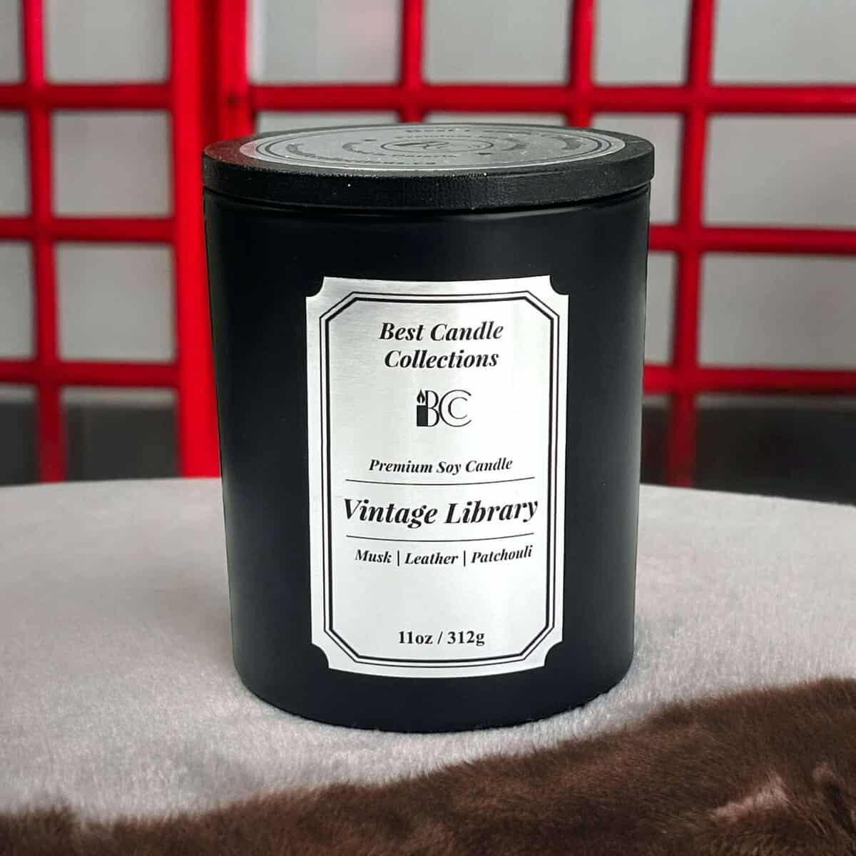 Vintage Library scented soy candle for a classic library aroma. Perfect for reading nooks and cozy s.