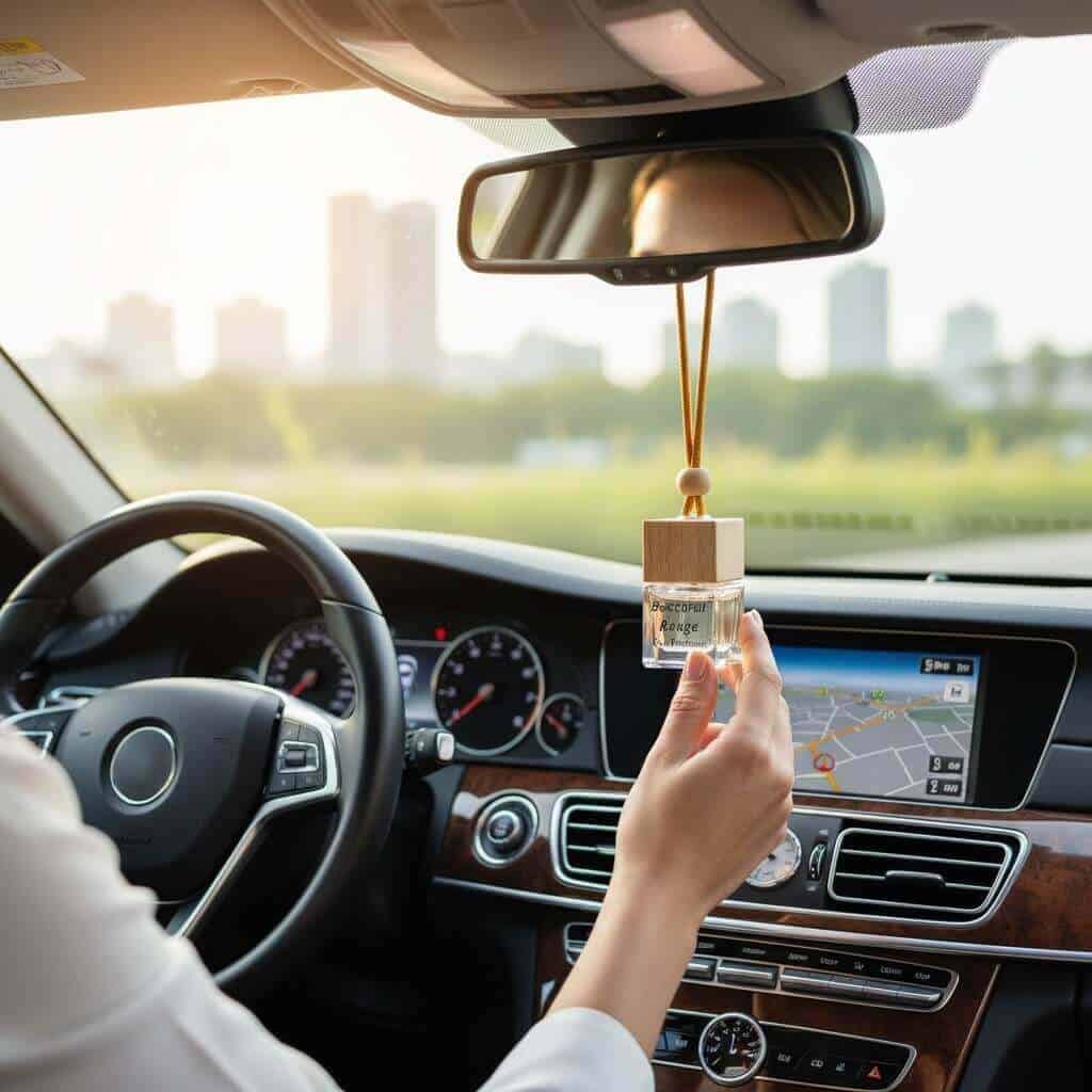 Car diffuser with Baccarat Rouge scent for a luxurious driving experience.