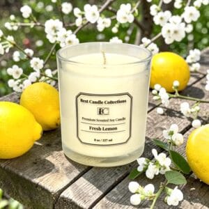 Fresh Lemon Handmade Soy Candle for a refreshing citrus aroma.