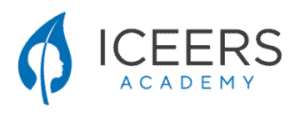ICEERS Academy logo featuring a stylized human profile and leaf design.