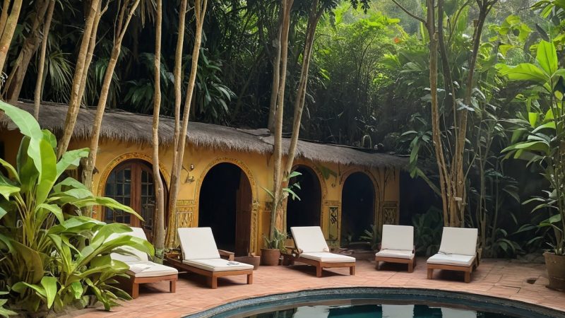 Relaxing jungle retreat with a private pool and lush tropical surroundings.