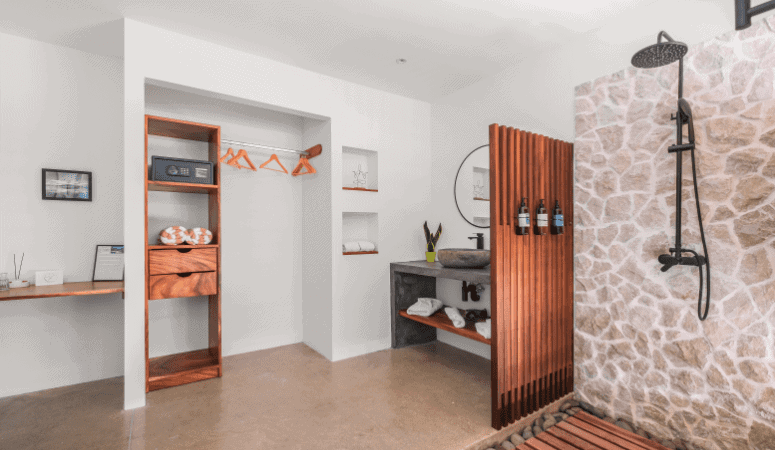 Relaxing spa and wellness space at Ananda Lodge retreat.