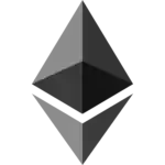Ethereum logo representing blockchain and digital currency.
