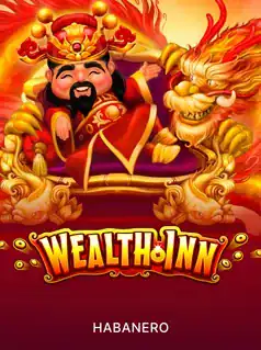 Chinese god of wealth with dragon, vibrant casino theme image.