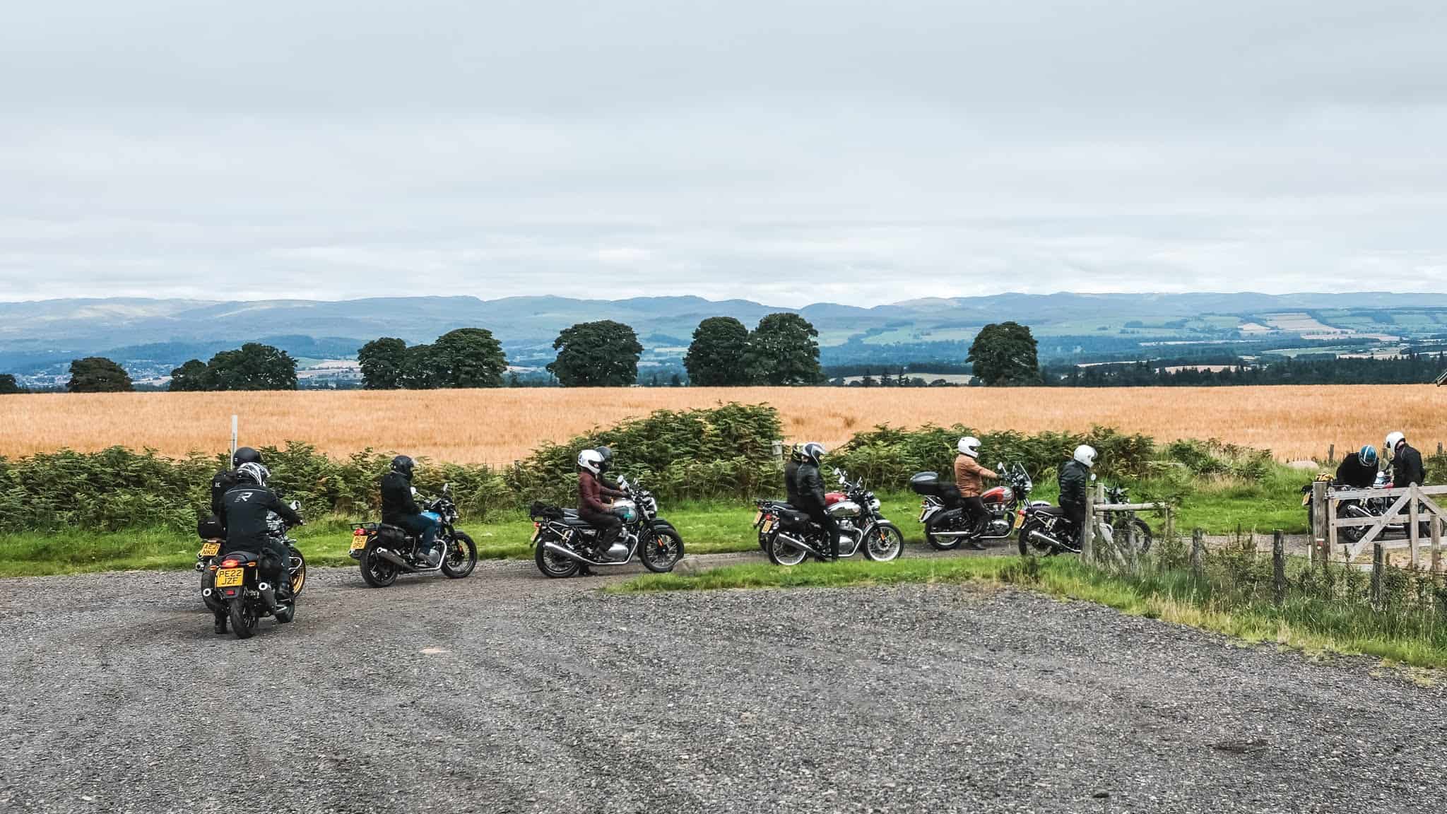 bikes lined up ready to begin the tour of a life time