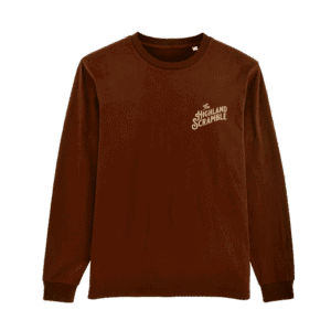 Burgundy & Sand Highland Scramble Long-Sleeve T-Shirt