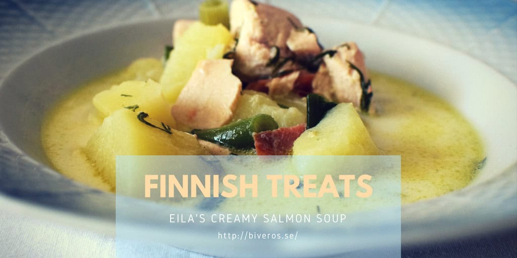 creamy salmon soup, finnish food