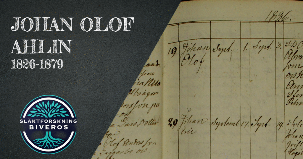 Olof Johan Ahlin, 1826-1879, Altuna, Gryta, Uppsala, Släktforskning, Släktträd, Släkthistoria, Genealogy, Swedish Ancestry, Heritage, Sweden, Family History