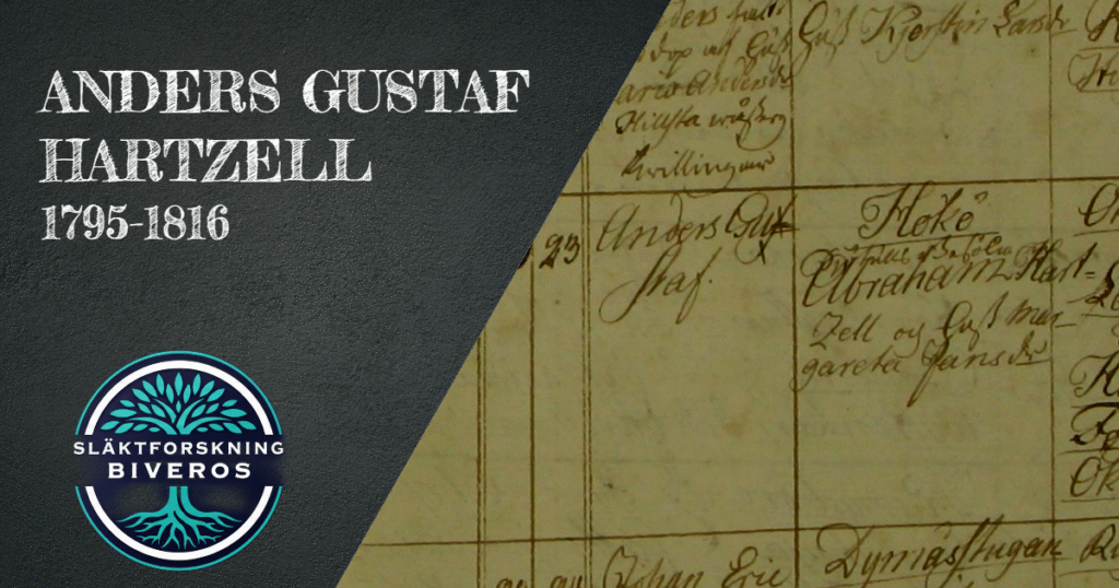 Anders Gustaf Hartzell, 1795-1816, Askö, Trosa, Släktforskning, Hökö, Genealogy, Heritage, Ancestry, Sweden, Swedish