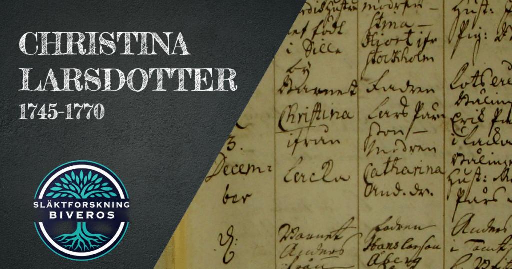 Christina Larsdotter, 1745-1770, Lacka, Hartsö, Hartzö, Släktforskning, Släkthistoria, Släktträd, Genealogy, Heritage, Ancestry, Sweden, Swedish