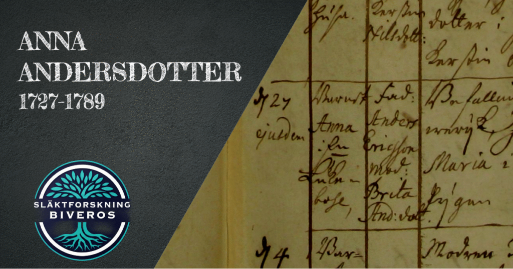 Anna Andersdotter, 1727, 1789, Släktforskning, Luckebol, Västerljung, Trosa, Släkthistoria, Släktträd, Familjehistoria, Genealogy, Swedish Ancestry, Heritage, Sweden