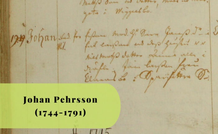 Johan Pehrsson, 1744, 1791, Släktforskning, Drävle, Altuna