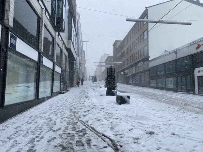 Lahti, Finland, Snow Storm