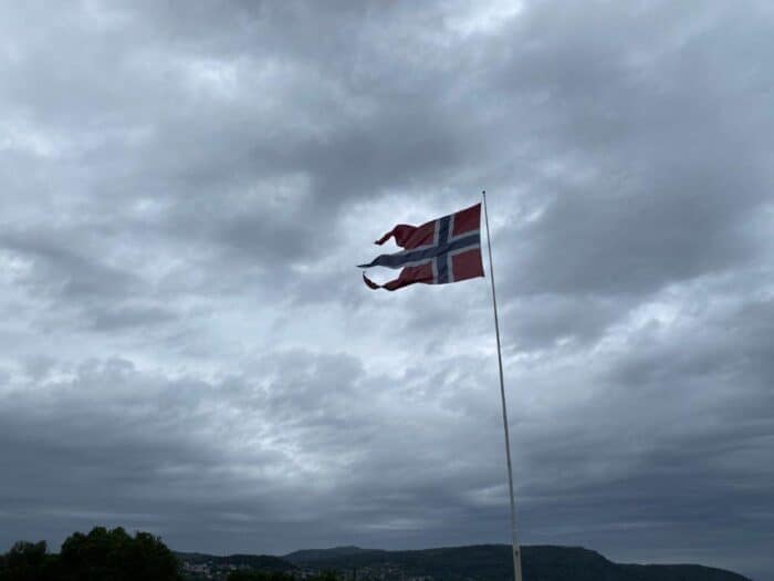 Trondheim, Trøndelag, Norway, Norge, Flagga, Flag