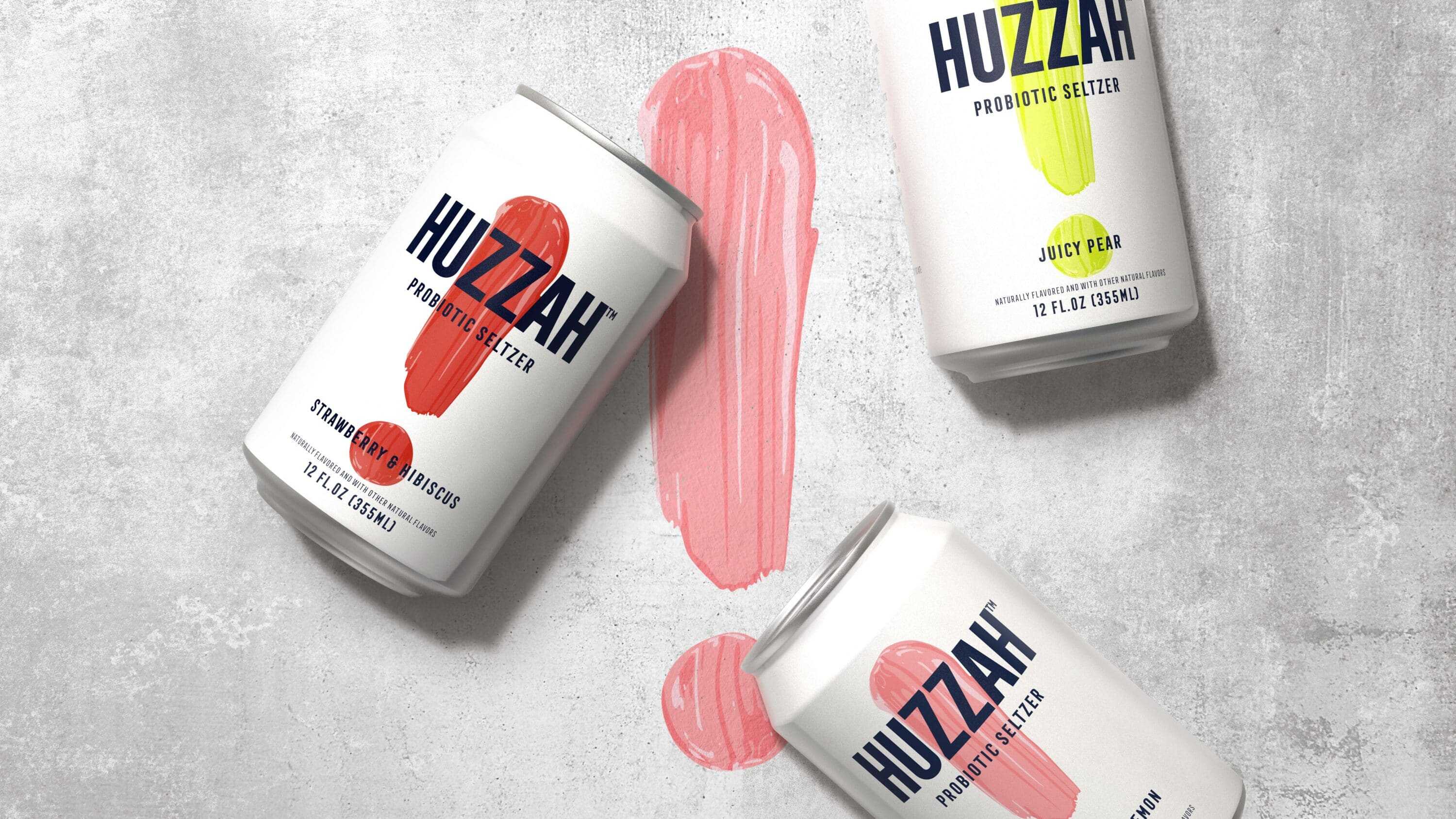 Huzzah Probiotic seltzer