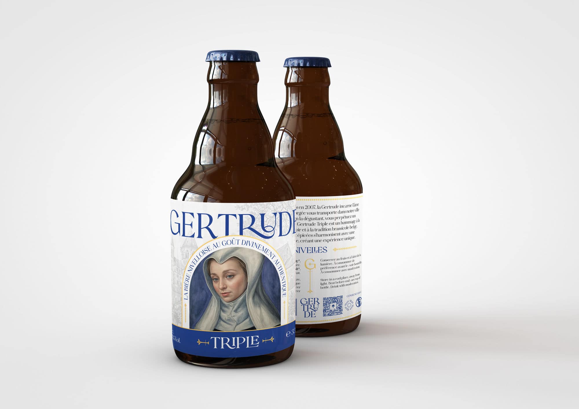 Packshot Gertrude, bière belge