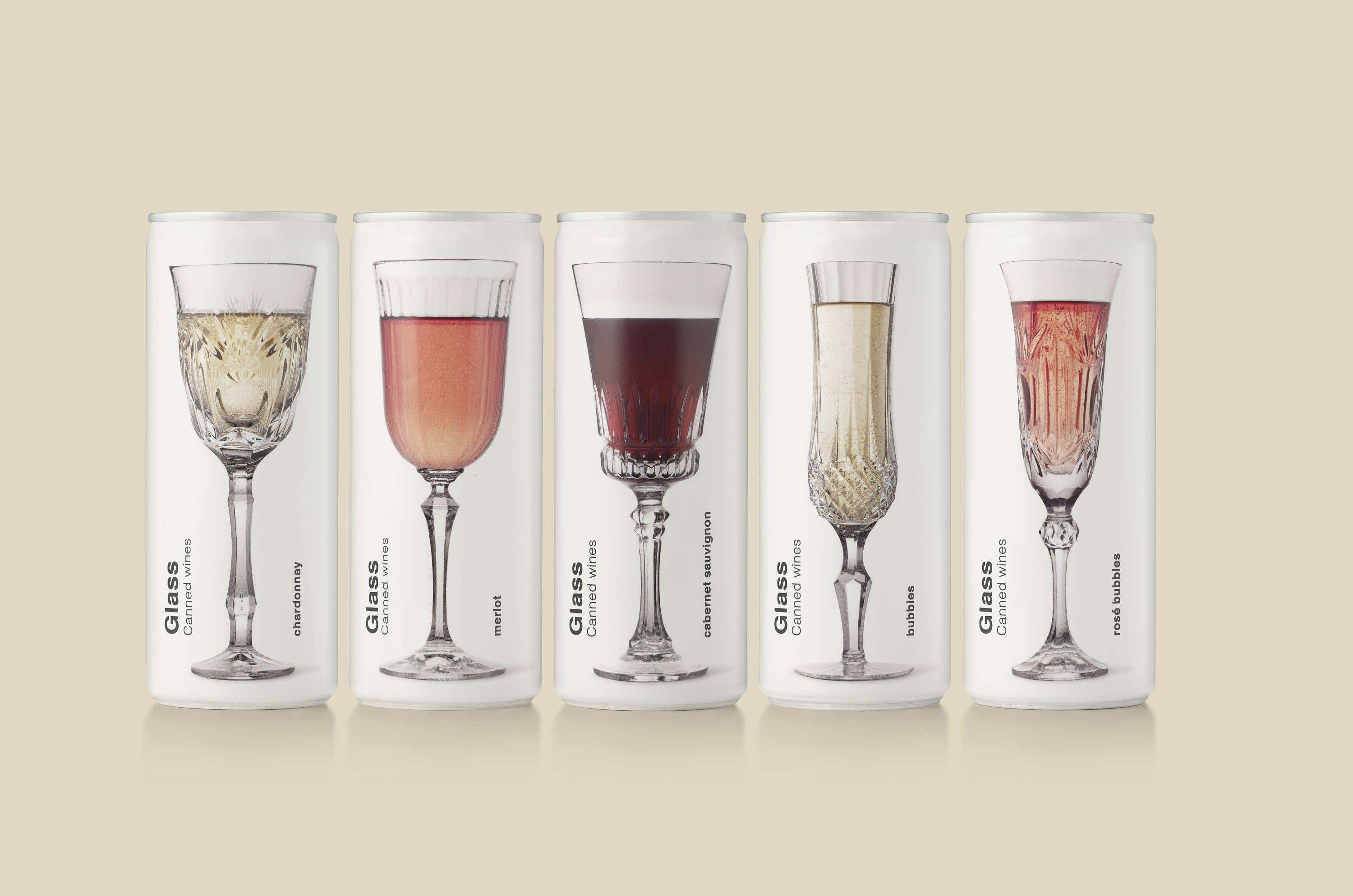 Glass canned wines
