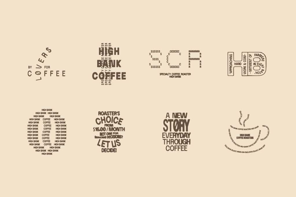 High Bank Coffee Roasters Identité visuelle