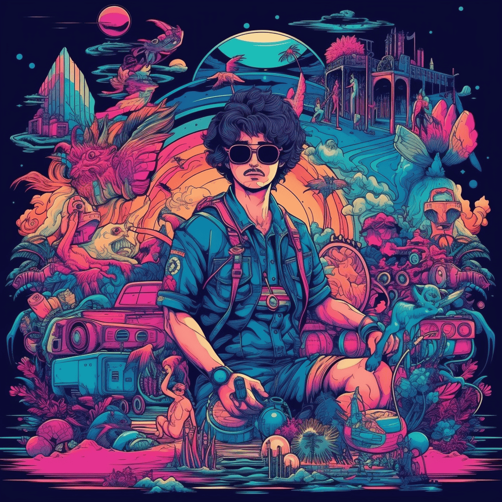 Illustration Retro futur par Studio Blackthorns avec Midjourney
