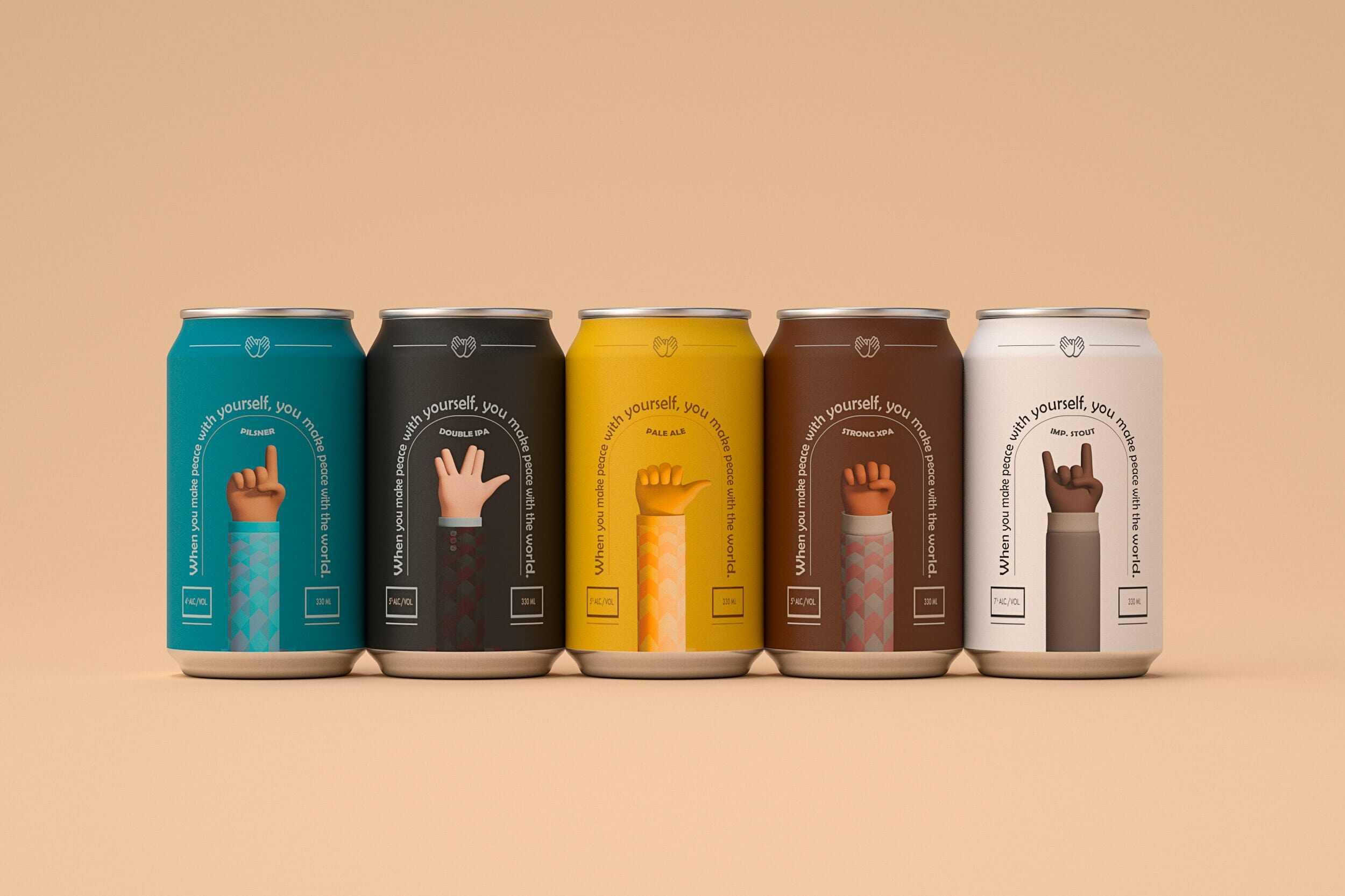 Range of beers celebrating unity between human beings