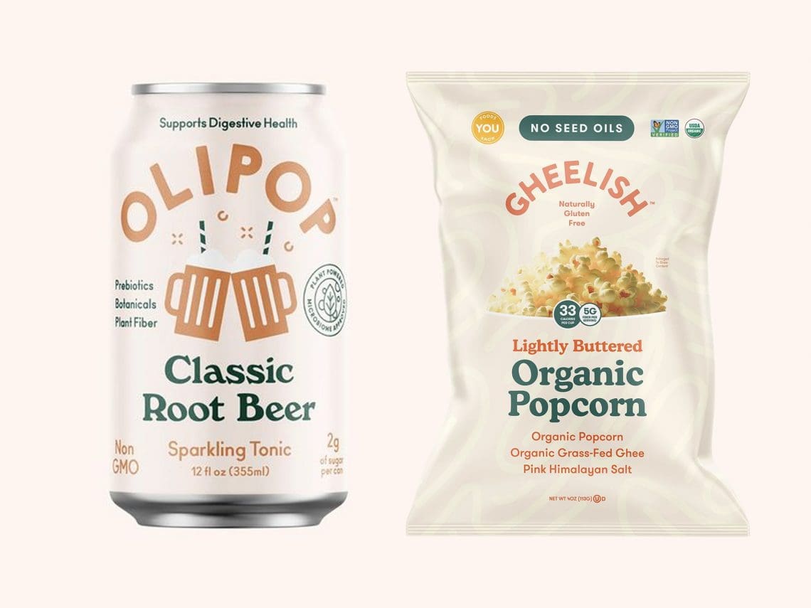 Olipop Root Beer & Pop Corn