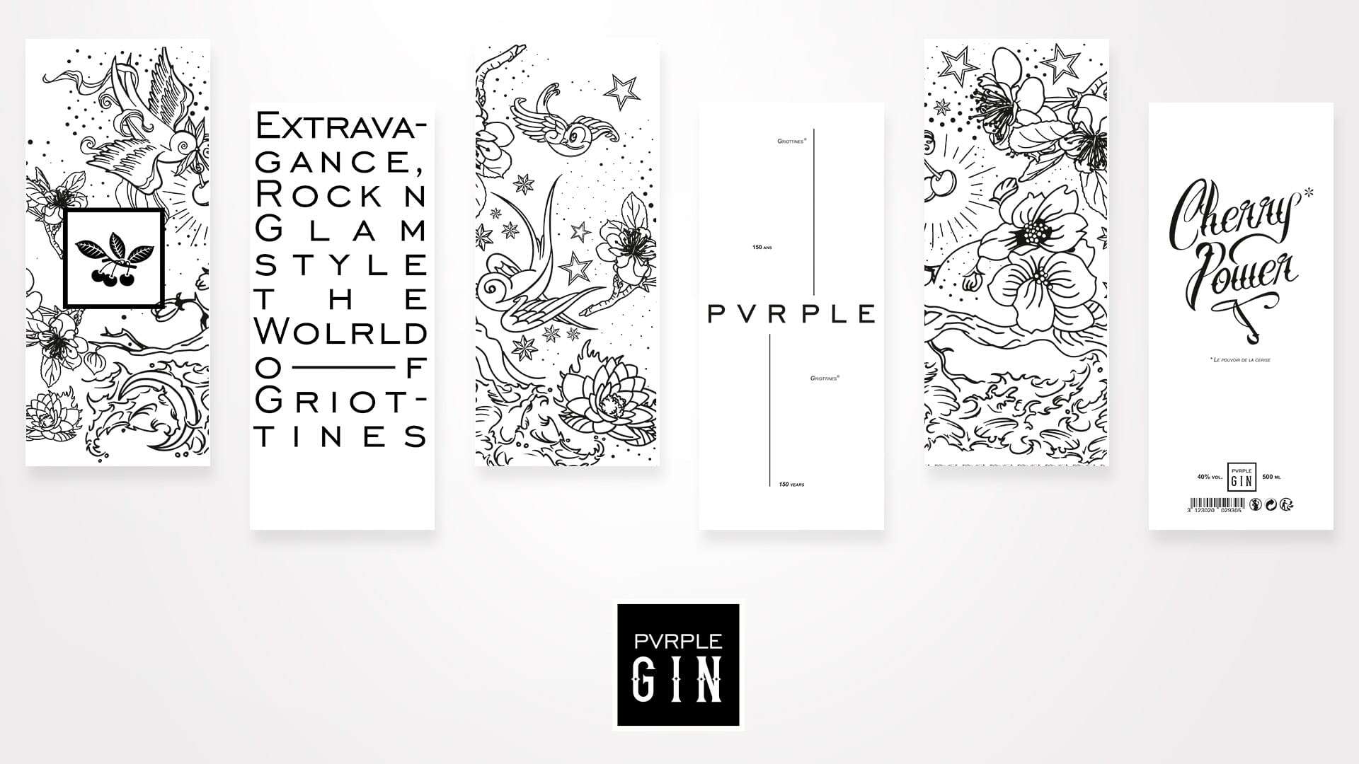 Elements Packaging design Pvrple Gin