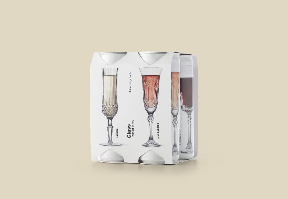 Glass canned wines