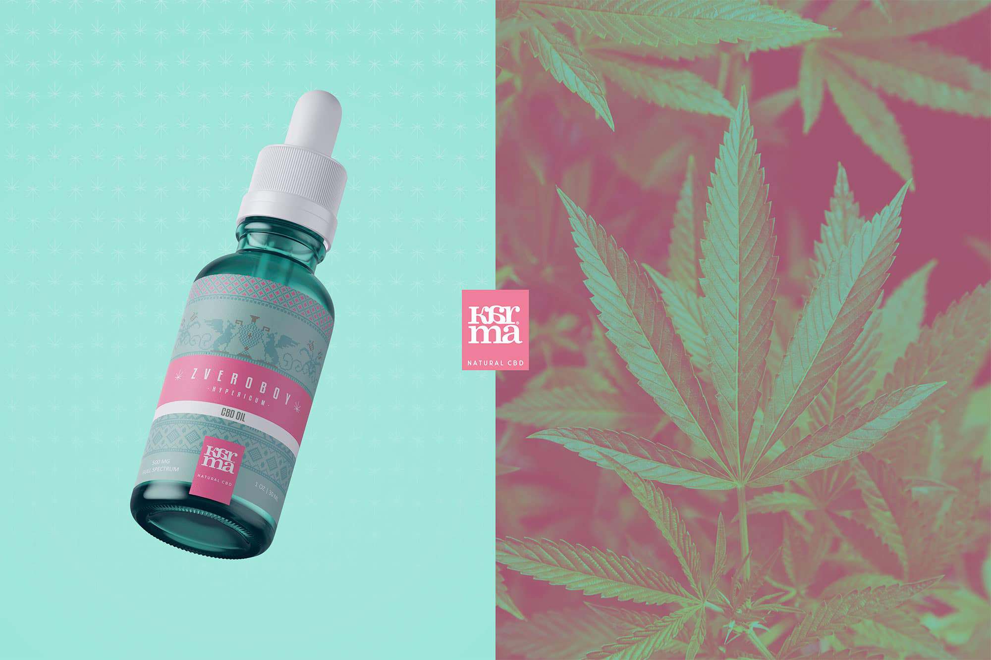 Karma CBD - Packaging flacon compte-gouttes