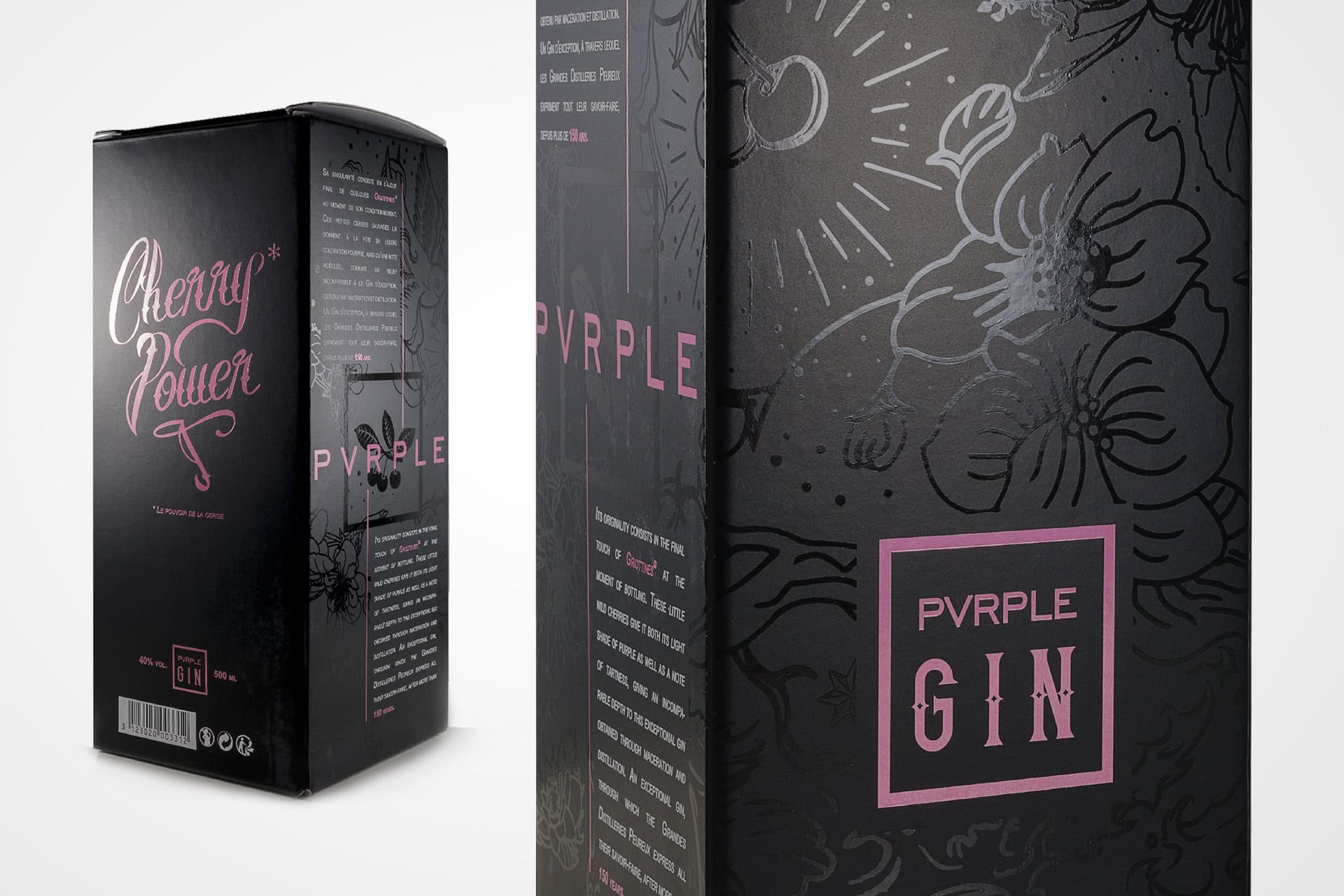 Packaging design Pvrple Gin