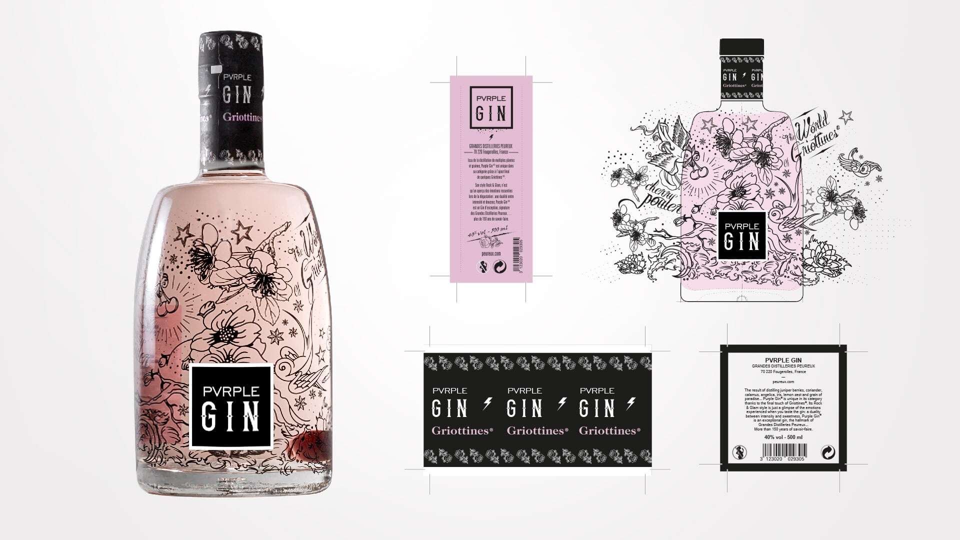 Design Bottle Pvrple Gin