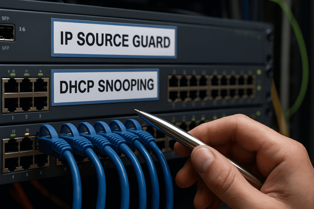 Integração entre DHCP Snooping e IP Source Guard em switch gerenciável