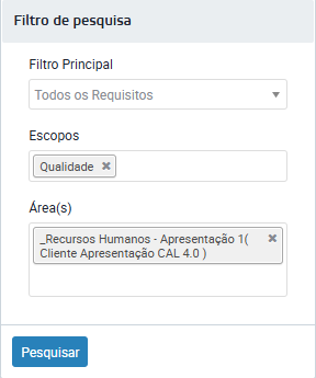 Filtro para escopos