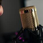 person singing into a mic