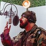 man recording a jingle