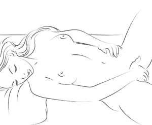 ilustração de masturbação feminina