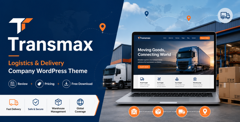 Transmax Logistics Delivery Company WordPress Theme