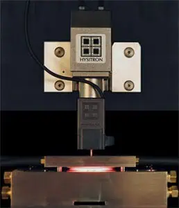 Hysitron xSol high temperature nanoindentation stage with TI 950 TriboIndenter system during nanomechanical testing